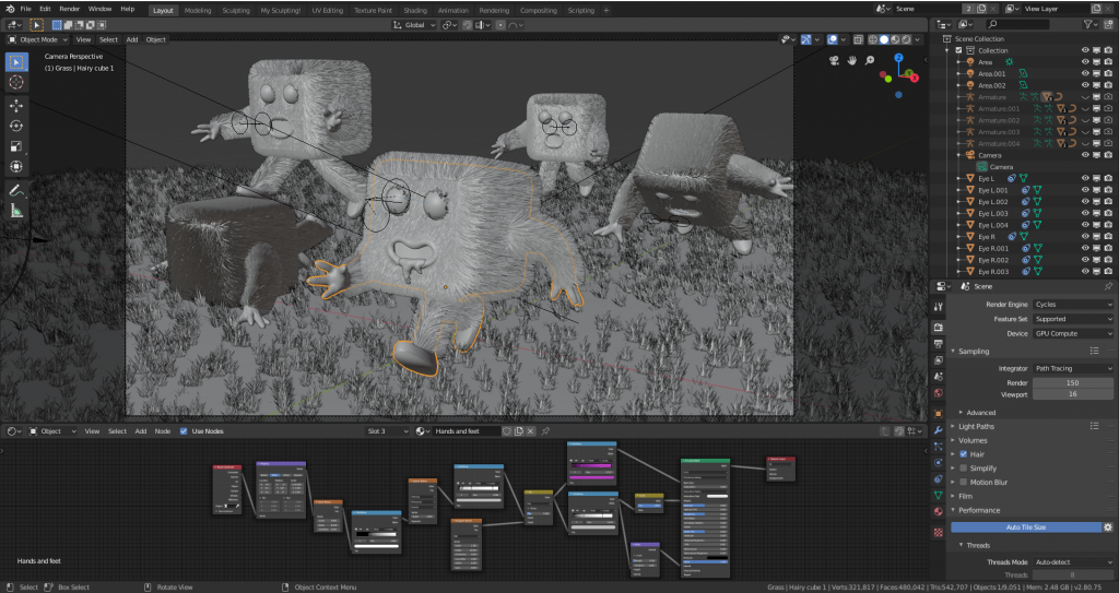 Gluten free Cubes - workbench.

