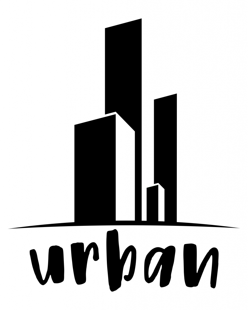 Urban - black, white background.