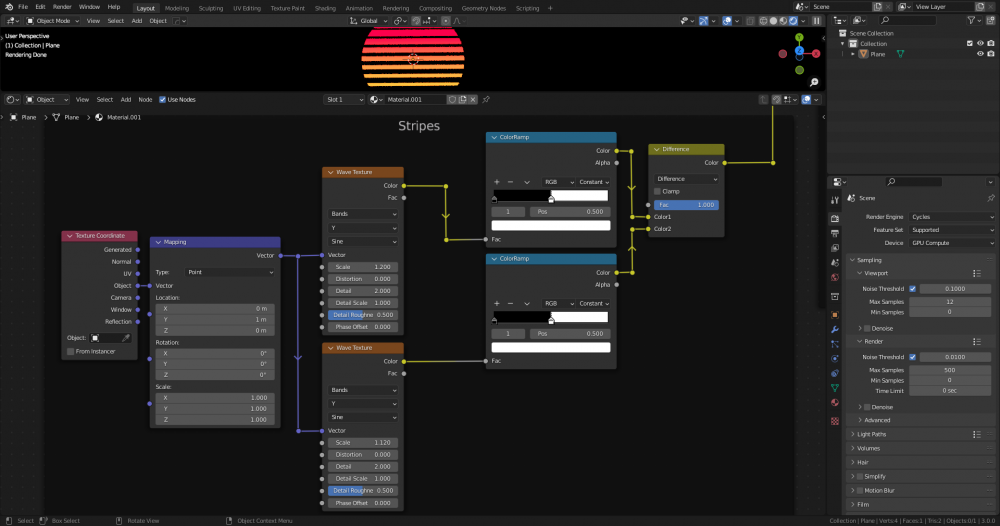 Cyberpunk Sun - node setup 2.
