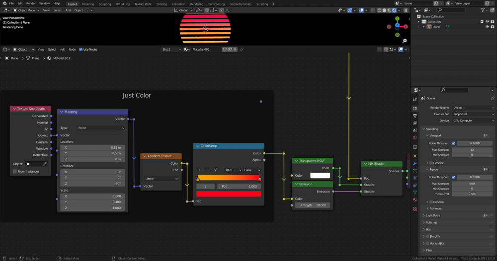 Cyberpunk Sun - node setup 3.